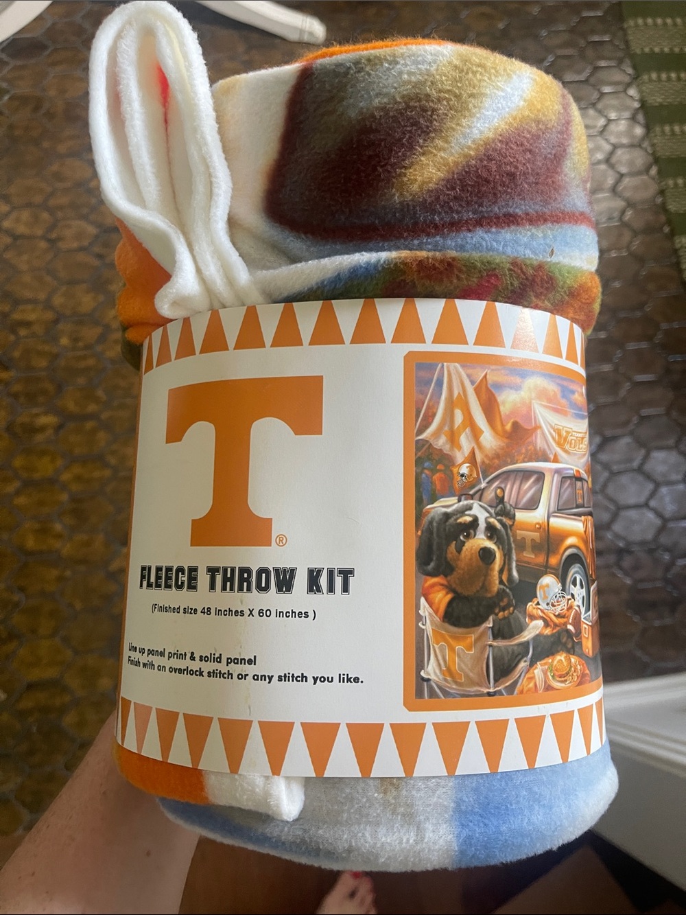 Tennessee Volunteers Orange & Multicolor Fleece Throw Kit